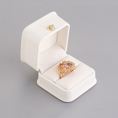 PU Leather Ring Gift Boxes LBOX-L005-A03-1