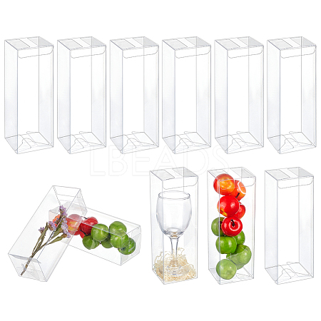 Transparent PET Tea Storage Boxes CON-WH0106-08H-1