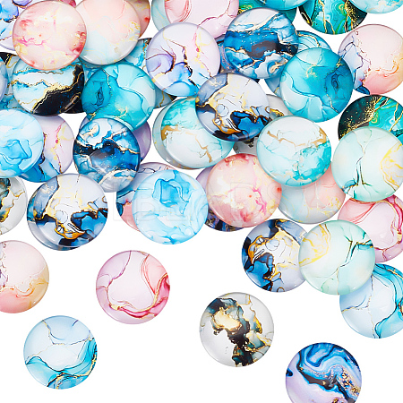  Glass Cabochons GLAA-NB0001-67B-1