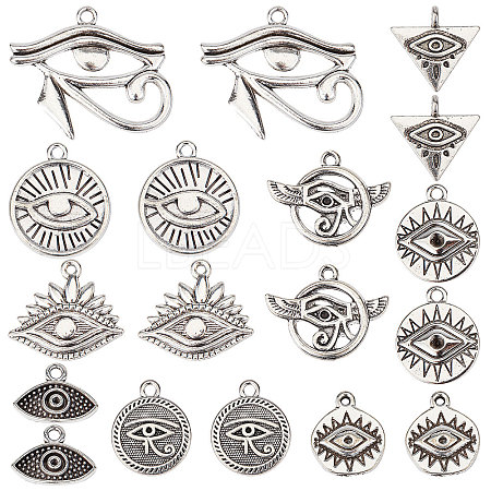 SUNNYCLUE 72Pcs 9 Style Tibetan Style Alloy Enamel Pendants FIND-SC0003-68-1