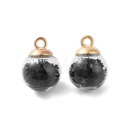 Glass Round Pendants GLAA-P063-01G-12-1