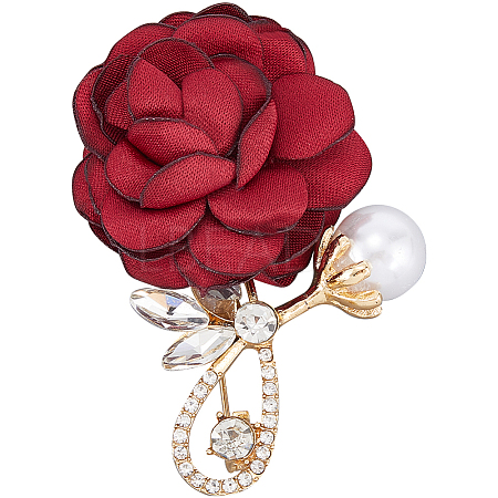 Cloth Flower Brooch JEWB-WH20001-03B-1