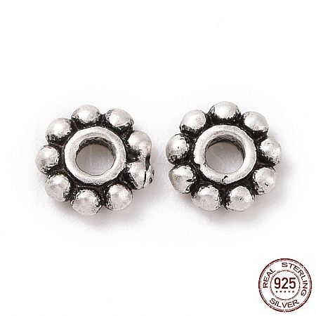 925 Sterling Silver Bead Caps STER-D036-20AS-02-1