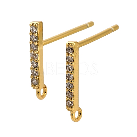 925 Sterling Silver Ear Stud Findings STER-F058-01G-04-1