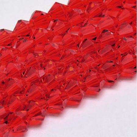 Imitate Austrian Crystal Bicone Glass Beads Strands GLAA-F029-4x4mm-14-1