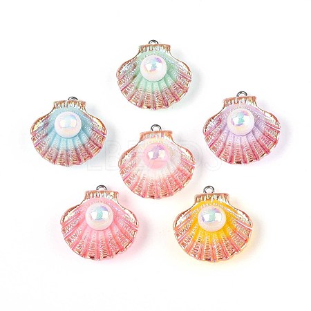 Opaque Resin Pendants RESI-T056-02M-1