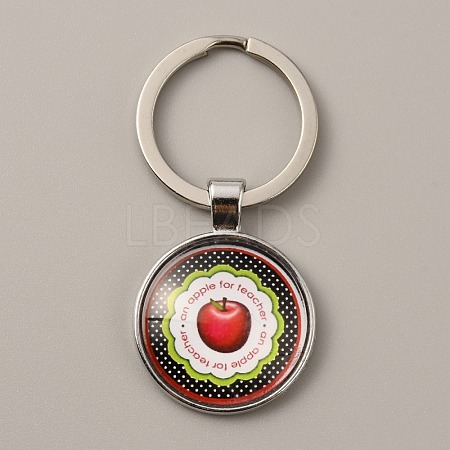 Teacher's Day Time Gem Keychain KEYC-WH0029-51E-P-1