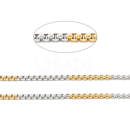 Ion Plating(IP) 304 Stainless Steel Box Chains STAS-B001-27C-G-1