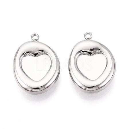 304 Stainless Steel Pendant Cabochon Settings STAS-T075-24P-1