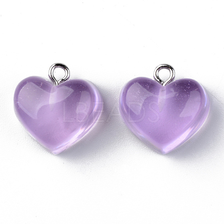 Transparent Resin Pendants RESI-R429-30B-1