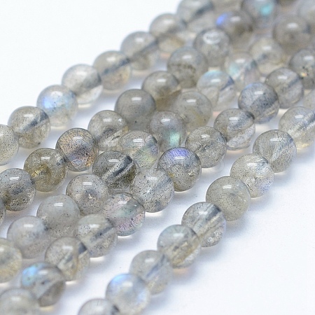 Natural Labradorite Beads Strands G-P342-09-4mm-AB+-1