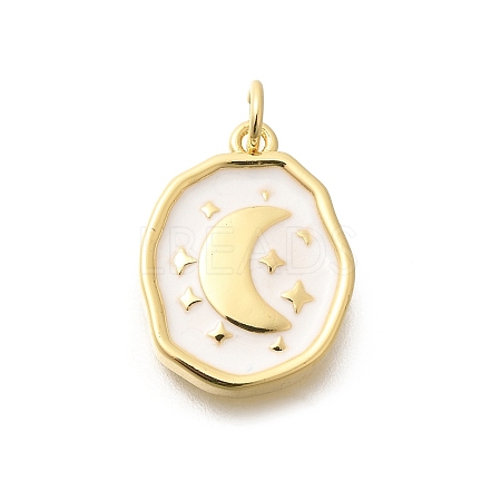 Rack Plating Brass Enamel Pendants KK-L225-029G-04-1