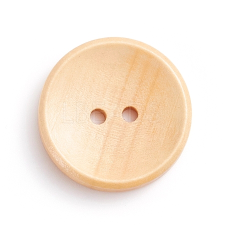Natural Wooden Buttons BUTT-WH0015-04C-25mm-1