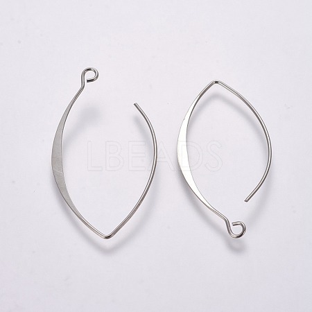 Rack Plating Alloy Earring Hooks PALLOY-WH0065-33P-1