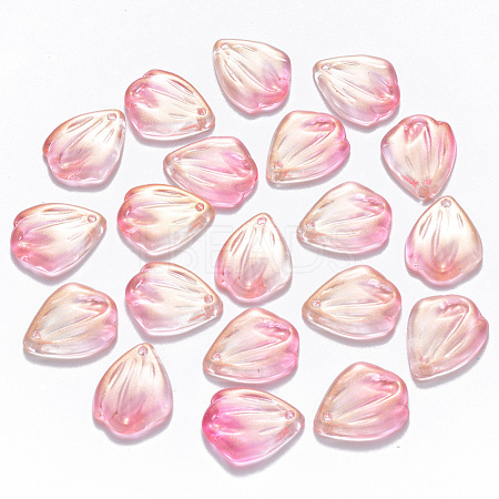 Transparent Spray Painted Glass Pendants GLAA-T016-27F-1