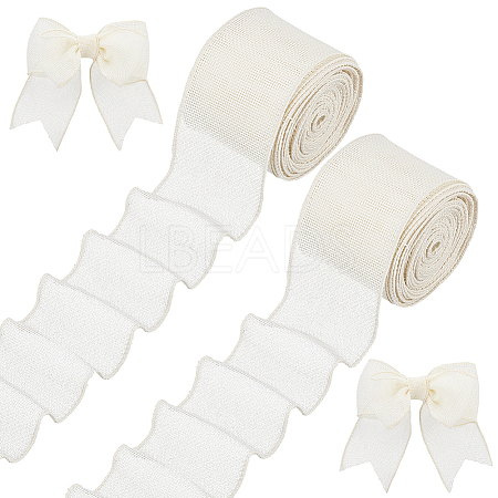 10 Yards Burlap Ribbons SRIB-WH0026-11A-1