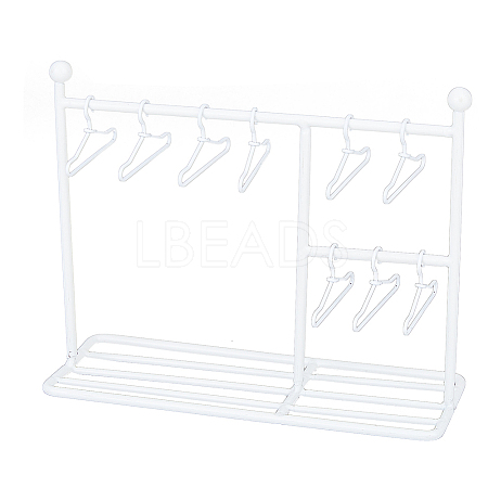 Iron Doll Clothes Rack & Hangers DJEW-FH0001-16B-1