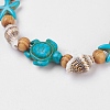 Round Wood Stretch Bracelets X-BJEW-JB03769-3