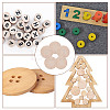 Unfinished Wooden Flat Round Cutouts WOOD-WH0050-042A-5