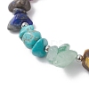 Natural & Synthetic Mixed Gemstone Chip Beaded Bracelets BJEW-JB12532-01-3