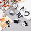 DICOSMETIC 9Pcs 9 Styles Cat Enamel Pins JEWB-GO0001-08-4