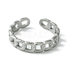 304 Stainless Steel Open Cuff Ring RJEW-L110-040P-2