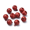 Baking Paint Brass Bell Pendants KK-WH0044-35I-1