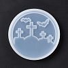 DIY Halloween Tombstone Pattern Cup Mat Silicone Molds DIY-E055-16-5