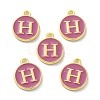 Golden Plated Alloy Enamel Charms ENAM-XCP0001-13H-2