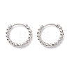 Rack Plating Brass Beaded Huggie Hoop Earrings for Women KK-D069-09P-RS-1