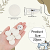 20Pcs Cloth with Aluminum Base Buttons BUTT-NB0001-77B-2