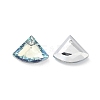 Electroplated Glass Pendants EGLA-M029-03-04-2