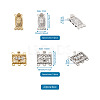 20Pcs 4 Style Brass Filigree Box Clasps KK-PJ0001-15-19