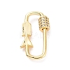 Brass Micro Pave Clear Cubic Zirconia Keychain Clasps LS-ZIRC-TAC0005-02B-G-2