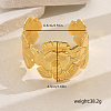 Luxurious Brass Flower Cuff Bangle for Parties and Events DO6494-1-2