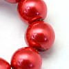 Baking Painted Pearlized Glass Pearl Round Bead Strands X-HY-Q330-8mm-74-3