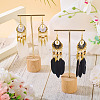 2Pairs 2 Colors Feather Chandelier Earrings EJEW-TA0001-81D-6