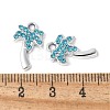 Alloy Aquamarine Rhinestone Pendants PALLOY-E775-19P-3