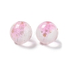 Frosted Glass Beads GLAA-P029-07B-3