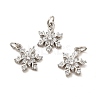 Rack Plating Brass Micro Pave Cubic Zirconia Charms KK-E081-15P-3