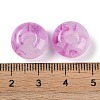 Resin European Beads with Glitter Powder RESI-F055-07C-3