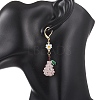 Electroplate Glass & 304 Stainless Steel Leverback Dangle Earrings EJEW-MZ00724-2