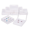 White Acrylic Loose Diamond Display Boxes with Clear Hinged Lid CON-WH0092-18B-1
