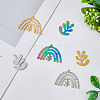 12Pcs 6 Styles 201 Stainless Steel Pendants STAS-DC0013-86-4