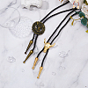 2Pcs 2 Style Adjustable Vintage PU Leather Bolo Ties NJEW-HY0001-01-5