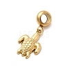 304 Stainless Steel Sea Animal European Dangle Charms STAS-D153-04A-G-2