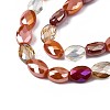 Electroplate Glass Beads Strands X-EGLA-S194-17B-3