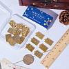 36Pcs 6 Style Rack Plating Alloy Pendants FIND-SC0005-74-3