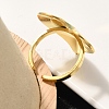 304 Stainless Steel Open Cuff Ring for Women RJEW-B109-03G-05-4