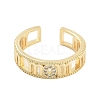 Clear Cubic Zirconia Open Cuff Rings RJEW-U002-05G-2